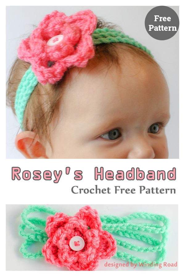 Rosey’s Headband Crochet Free Pattern