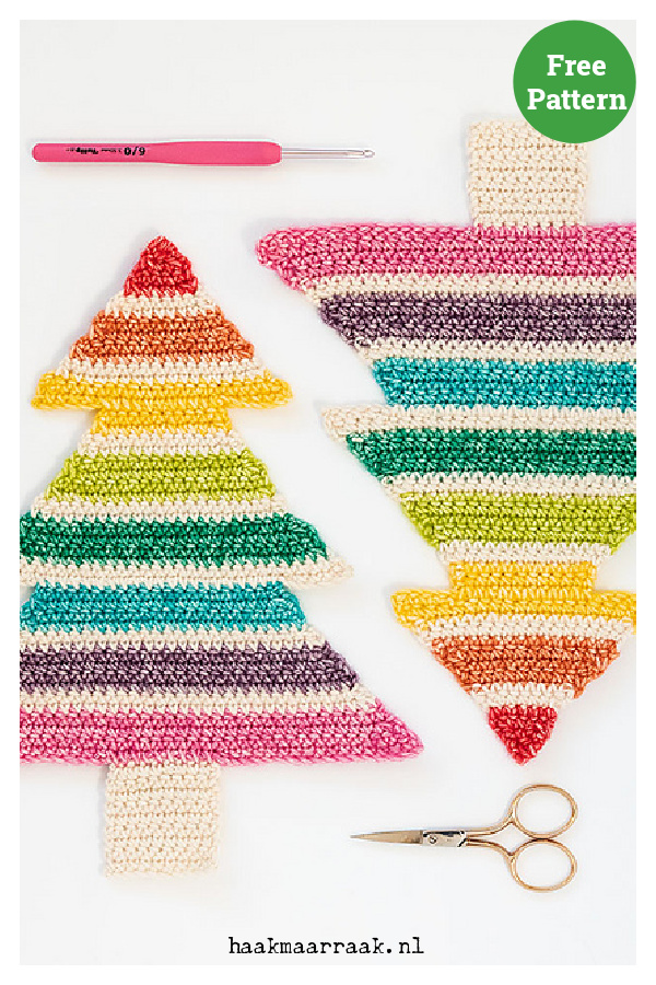 Rainbow Christmas Tree Free Crochet Pattern 