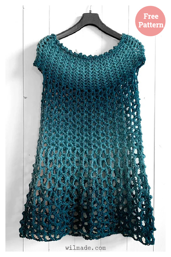 Poncho Dress Free Crochet Pattern