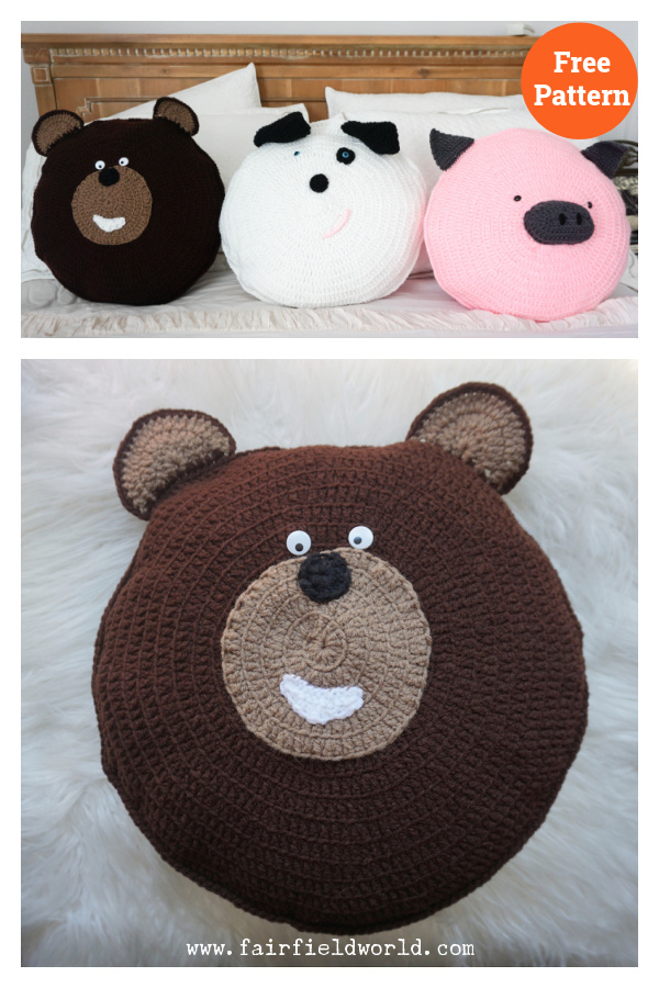 Animal Pillow Pals Free Crochet Pattern