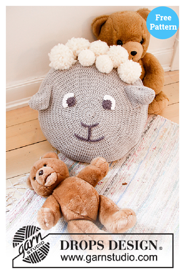 Dolly the Sheep Pillow Free Crochet Pattern