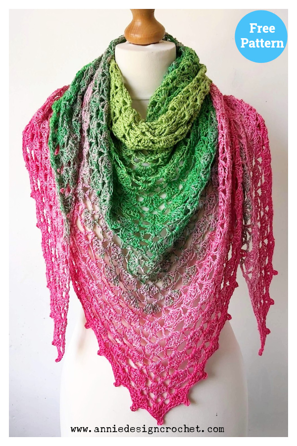 Fragrant Shawl Free Crochet Pattern