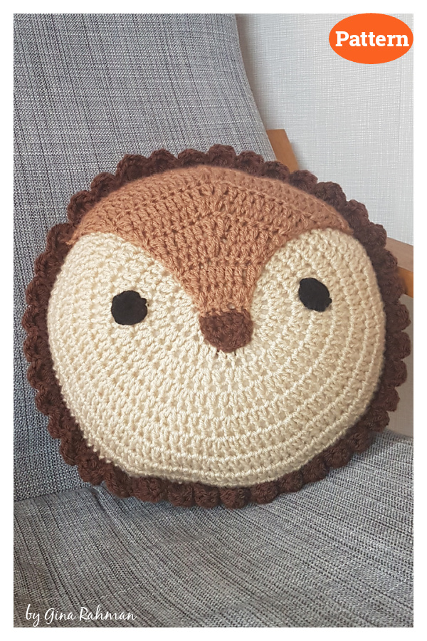 Hedgehog cushion Crochet Pattern