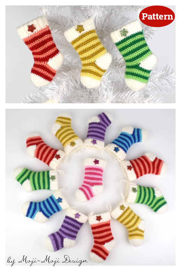 Mini Christmas Stocking Crochet Pattern