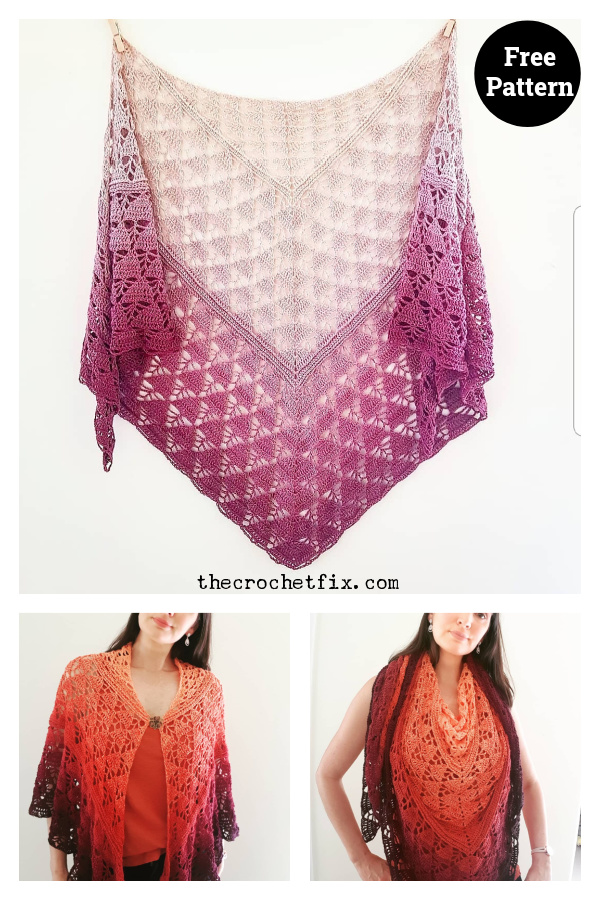 Sunday Strolls Shawl Free Crochet Pattern