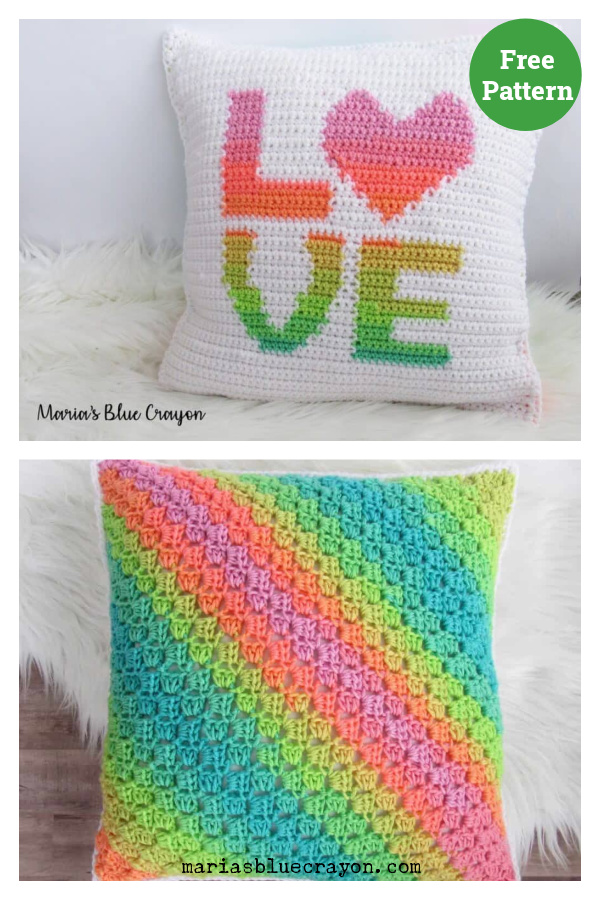 Love Pillow Cover Free Crochet Pattern