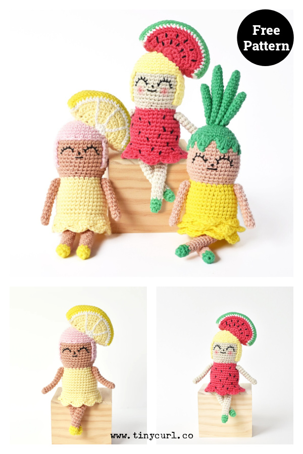 Amigurumi Fruit Girls Free Crochet Pattern