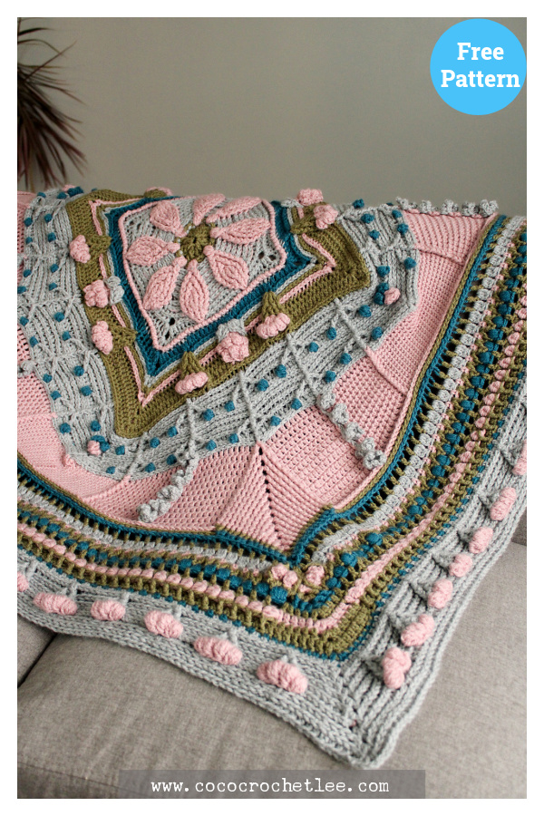 Spring Curtsy Blanket Free Crochet Pattern