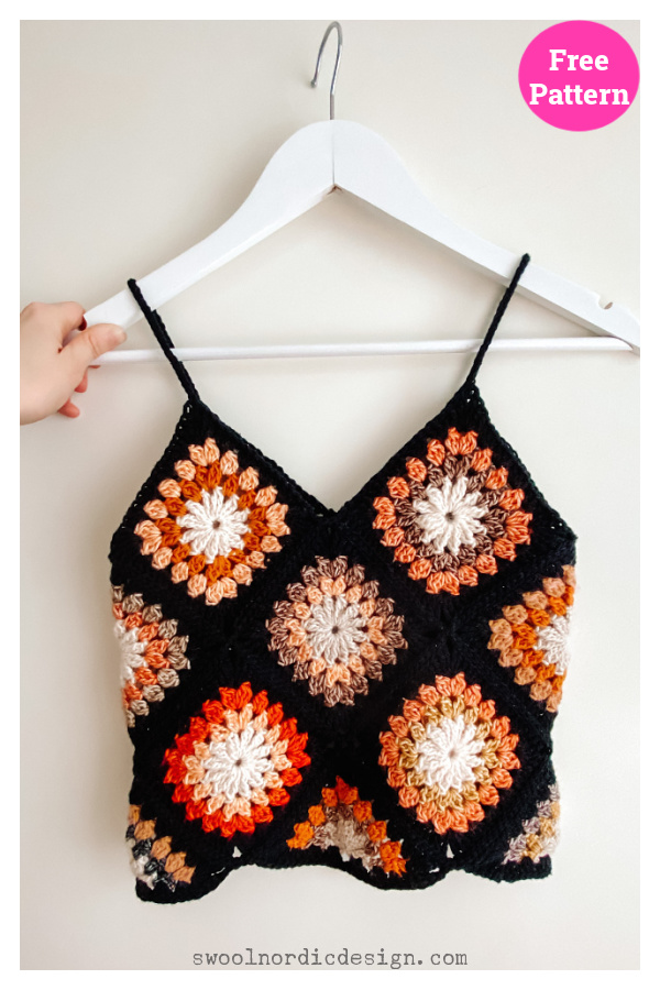 Summer Flower Top Free Crochet Pattern 