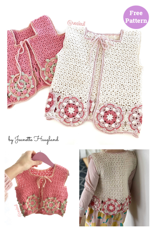 Inger Lise Vest Free Crochet Pattern