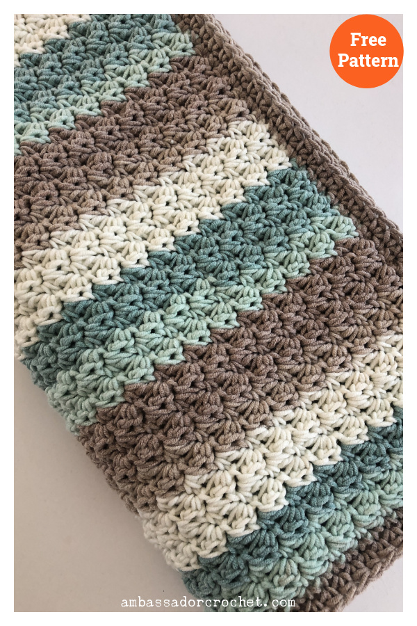 Sand & Sea Throw Free Crochet Pattern