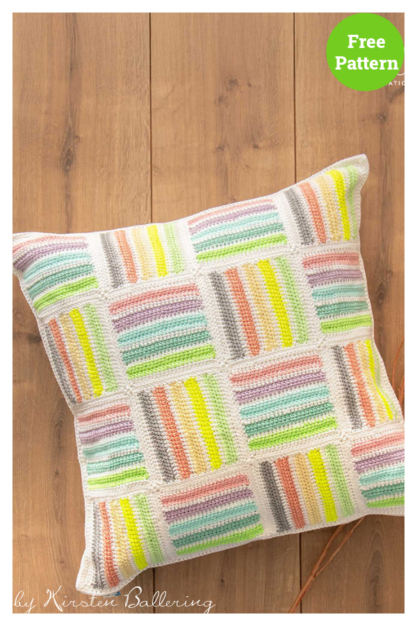 Radiant Stripes Cushion Free Crochet Pattern