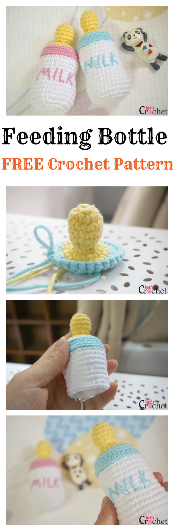 FREE Feeding Baby Bottle Amigurumi Crochet Pattern 