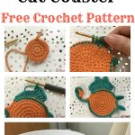 Peeking Cat Butt Coaster Free Crochet Pattern