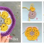 African Flower Free Crochet Pattern