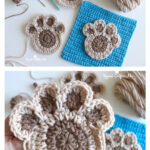 Paw Print Free Crochet Pattern and Video Tutorial
