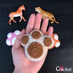 Crochet Paw Print Keychain Free Pattern