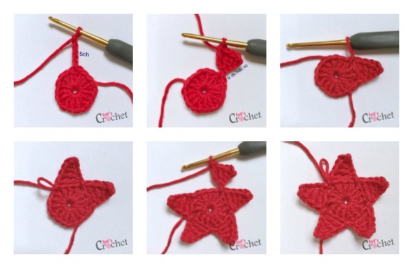 Christmas Tree Star Ornament Free Crochet Pattern