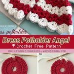 Dress Potholder Angel Free Crochet Pattern