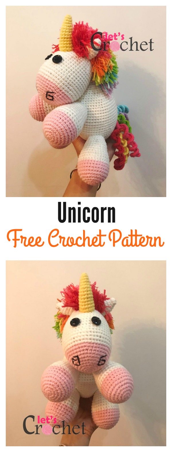 Adorable Unicorn Free Crochet Pattern