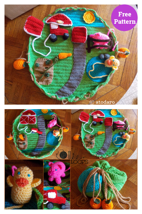 Down on the Farm Playmat Free Crochet Pattern