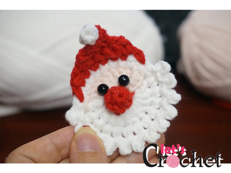 Santa Claus Christmas Hanging Decoration Free Crochet Pattern