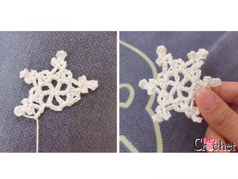 Mini Christmas Snowflake Free Crochet Pattern
