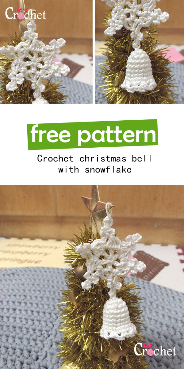 Christmas Bell With Sonwflake Free Crochet Pattern