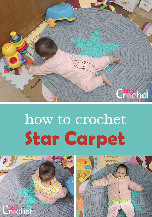 crochet a star carpet for free pattern