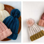 Beginner Ribbed Beanie Free Crochet Pattern and Video Tutorial