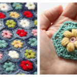 Crochet Daisy Puffagon Flower Free Pattern