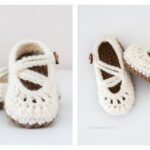 Double-Strapped Baby Mary Janes Crochet Free Pattern