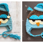 Drowsy Owl Hat Free Crochet Pattern