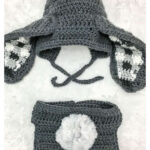 Gingham Bunny Bonnet and Diaper Cover Set Free Crochet Pattern