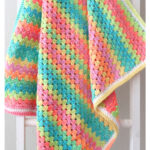 Granny Stripe Blanket Free Crochet Pattern and Video Tutorial