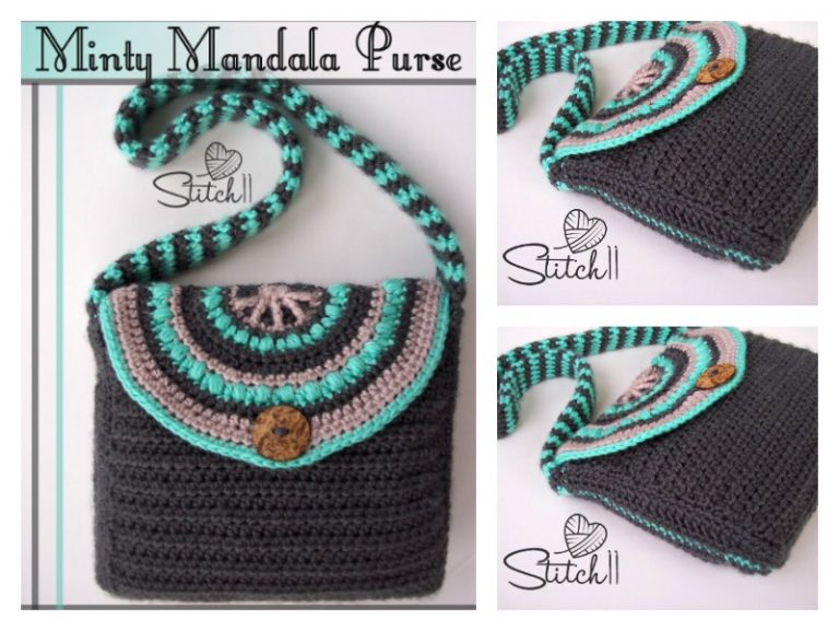 Minty Mandala Purse Free Crochet Pattern