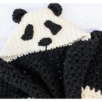 Panda Hooded Baby Afghan Crochet Free Pattern