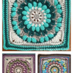 Petunia Roundabout Mandala Square Crochet Free Pattern
