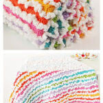 Rainbow Ruffle Blanket Free Crochet Pattern