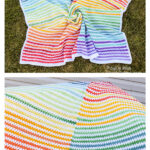 Rainbow Stripe Blanket Free Crochet Pattern