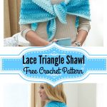 Simple Lace Triangle Shawl Free Crochet Pattern