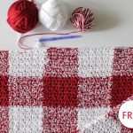 Red Gingham Blanket Free Crochet Pattern