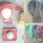 Baby Bunny Bonnet and Diaper Cover Set Pattern