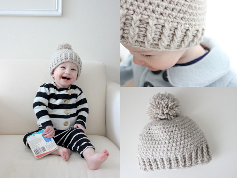 crocheted ribbed beanie free pattern