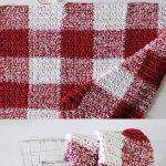 Red Gingham Blanket Free Crochet Pattern