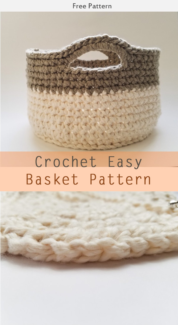 Easy Basket Crochet Free Pattern