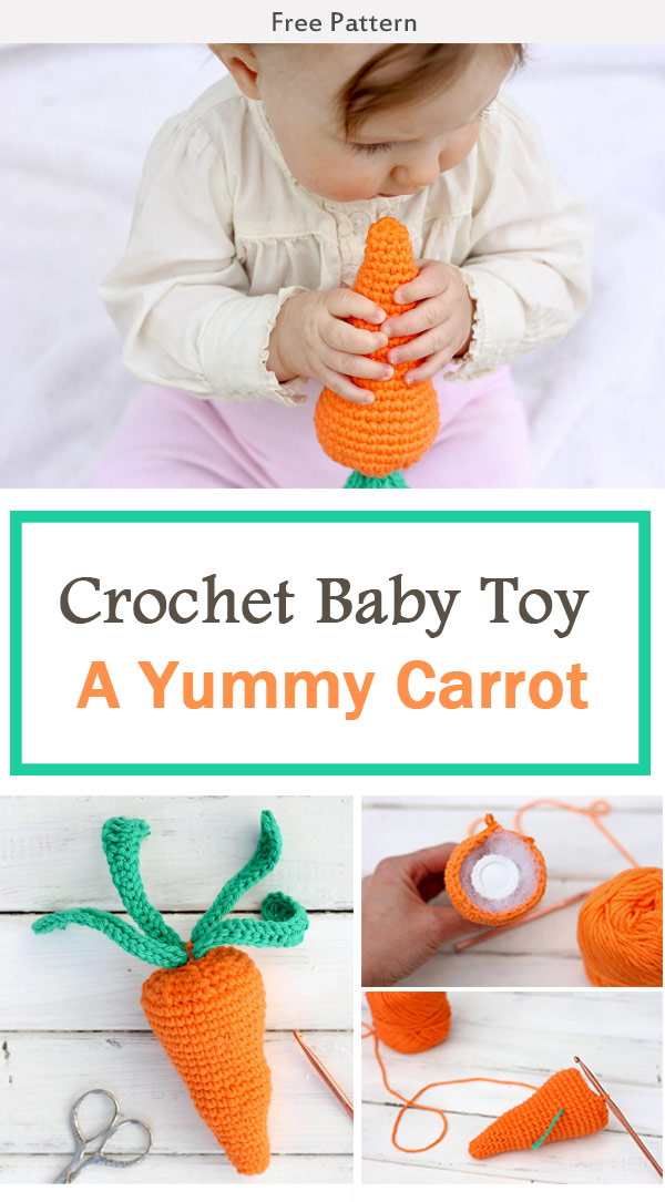 Baby Toy A Yummy Carrot Crochet Free Pattern