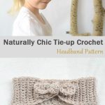naturally chic tie-up crochet headband free pattern