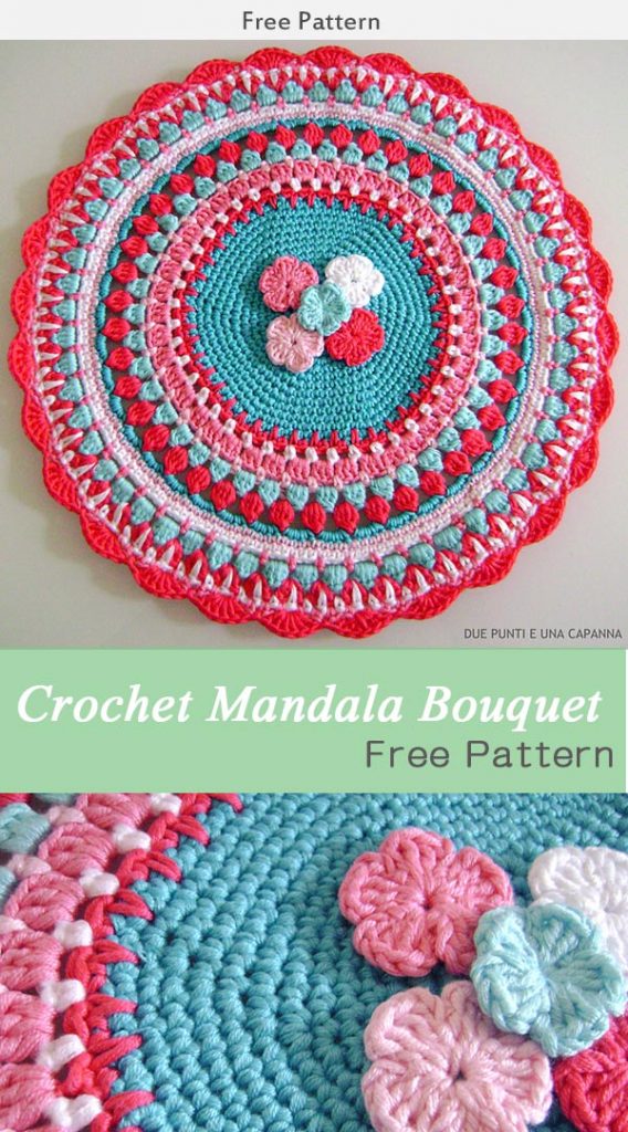 Crochet Mandala Bouquet Free Diagram