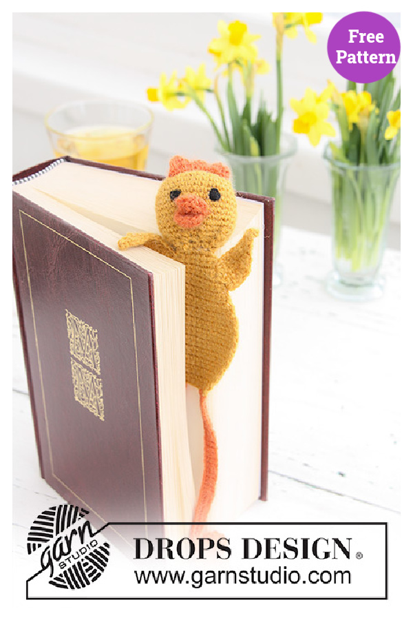 Easter Chicken Bookmark Free Crochet Pattern